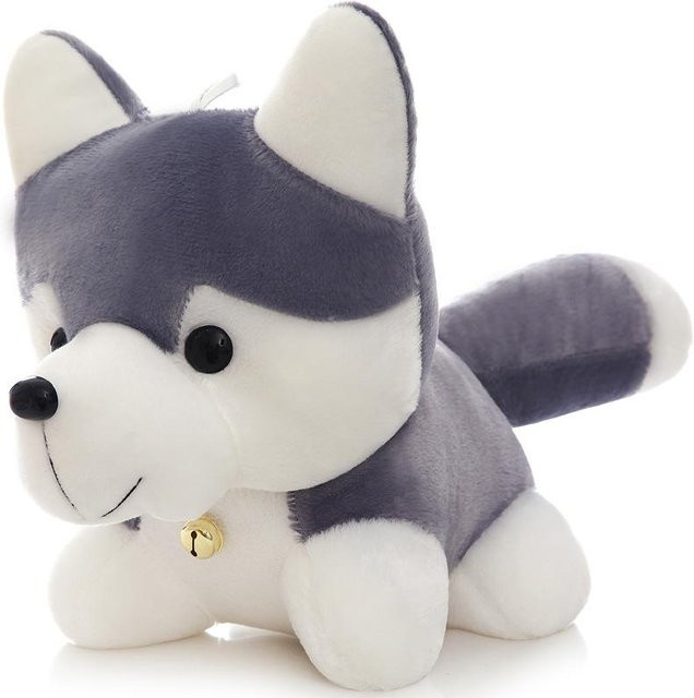 Husky Hundeplüschtier, Kissen, 35cm, Grau - Bild 1