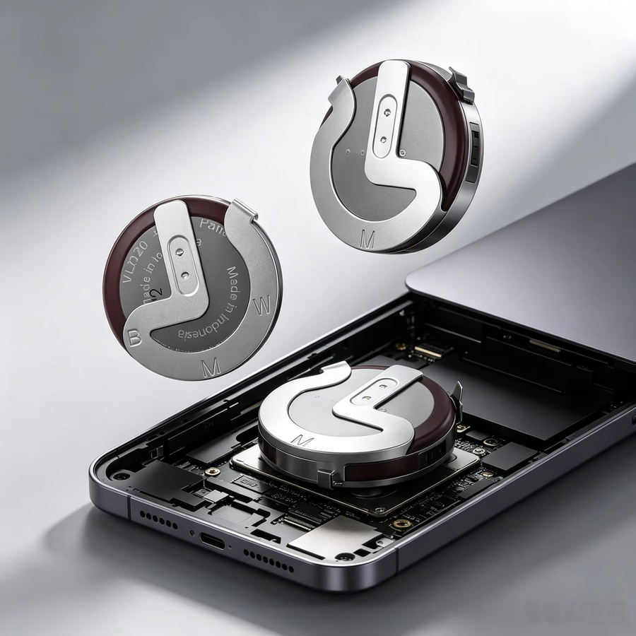 Panasonic VL2020 Wiederaufladbare Lithium-Batterie für Autoschlüssel in Silber - Bild 2