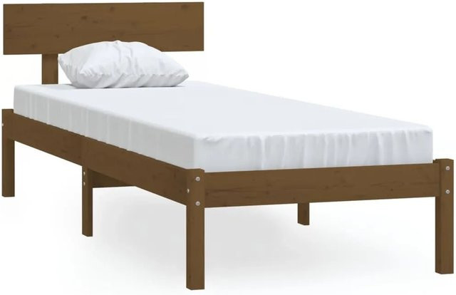 vidaXL Massivholzbett aus Kiefer in Honigbraun, B/T/H: 90 x 190 x 100 cm (Single) - Bild 1