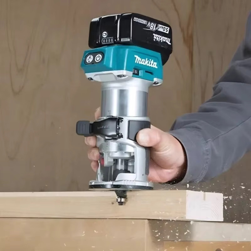Makita DRT52 Akku-Holzfräser 18V Multifunktions-Elektro-Holzfräse mit Schlitzfunktion und 18V Akku - Bild 5