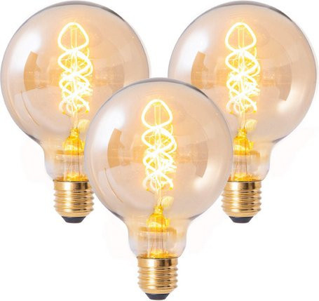 Näve LED-Leuchtmittel DILLY 3er-Set E27 Glühlampenform in warmweiß, transparent, H: 13,5 cm, Ø: 9,5 cm - Bild 1