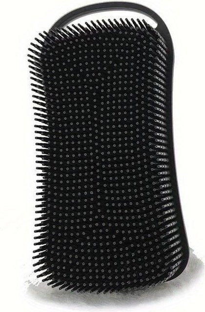 NATAWA Körperbürste Silikon, doppelseitig, schwarz, Unisex - Bild 1