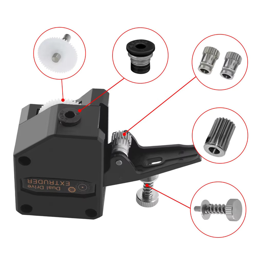 Sirol VORON MK8 Extruder-Klon Dual-Drive-Extruder Upgrade für 1,75mm Filament in Schwarz - Bild 3