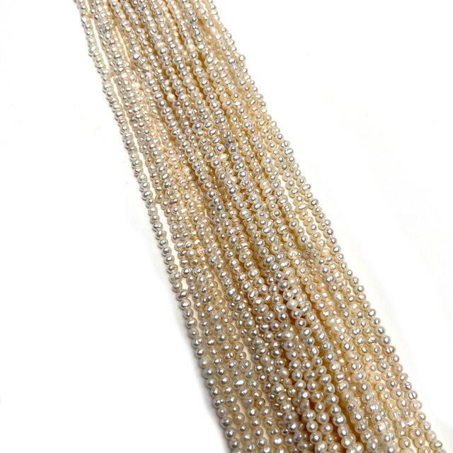 Perlen Halskette Armband Zubehör, Süßwasser, Runde, 2-2,5 mm, Damen - Bild 1