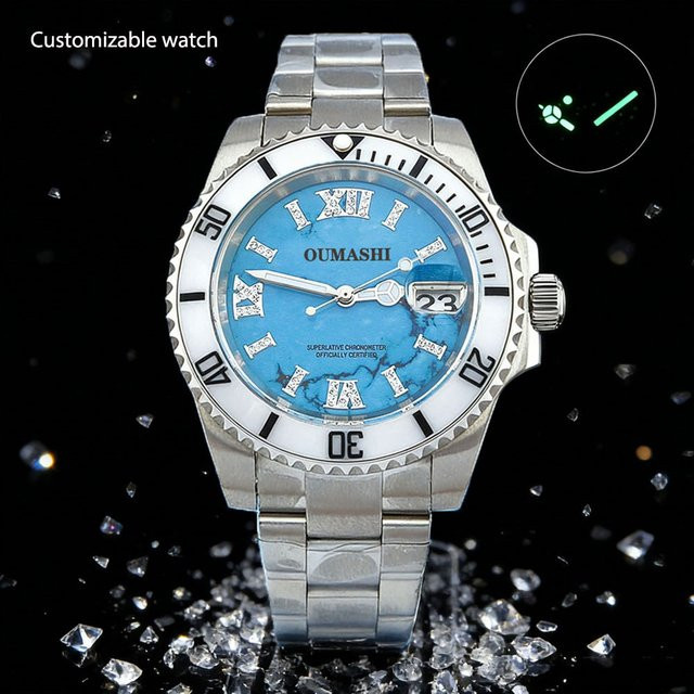 Armbanduhr Taucheruhr, Automatik, Edelstahl, Saphirglas, 41,5 mm, Herren - Bild 1