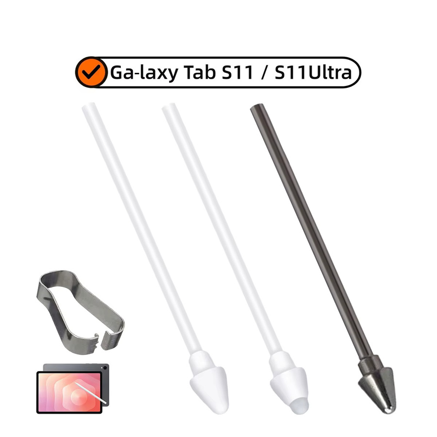 Samsung S Pen Ersatzspitzen für Galaxy Tab S11 und S11 Ultra mit Metall- und Gummi-Spitzen in Weiß - Bild 2