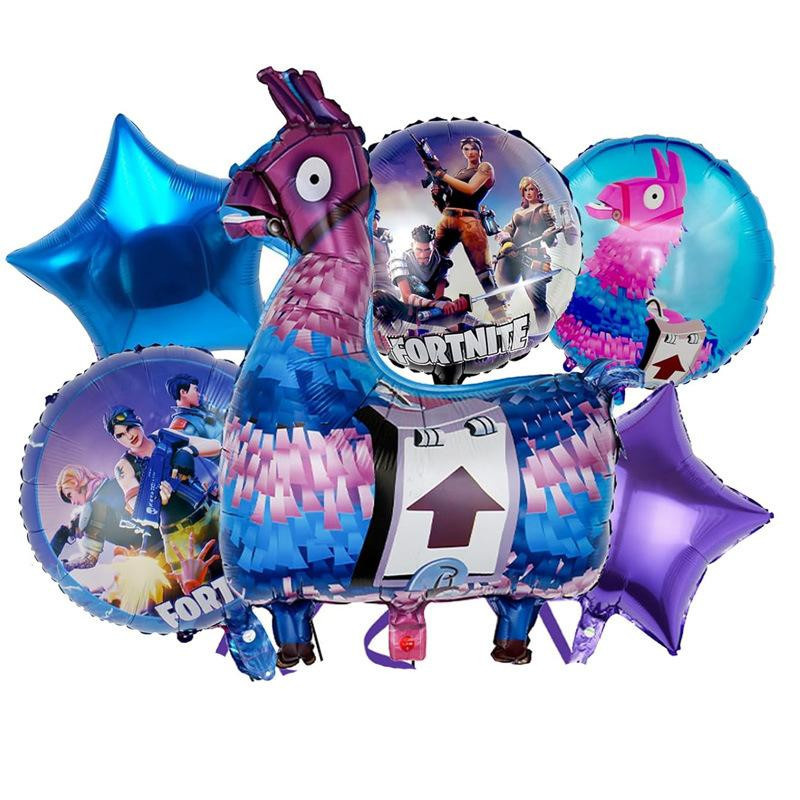 Yiran toy 1 Happy Birthday Party Ballons Set im Fortnite Meloned Thema für Kinder in Mehrfarbig - Bild 3