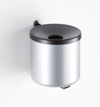 Sicherheitsaschenbecher Probbax aus Stahl, Wandmontage, Farbe: Silber, Höhe: 114,5 cm, Durchmesser: 15,0 cm - Bild 1