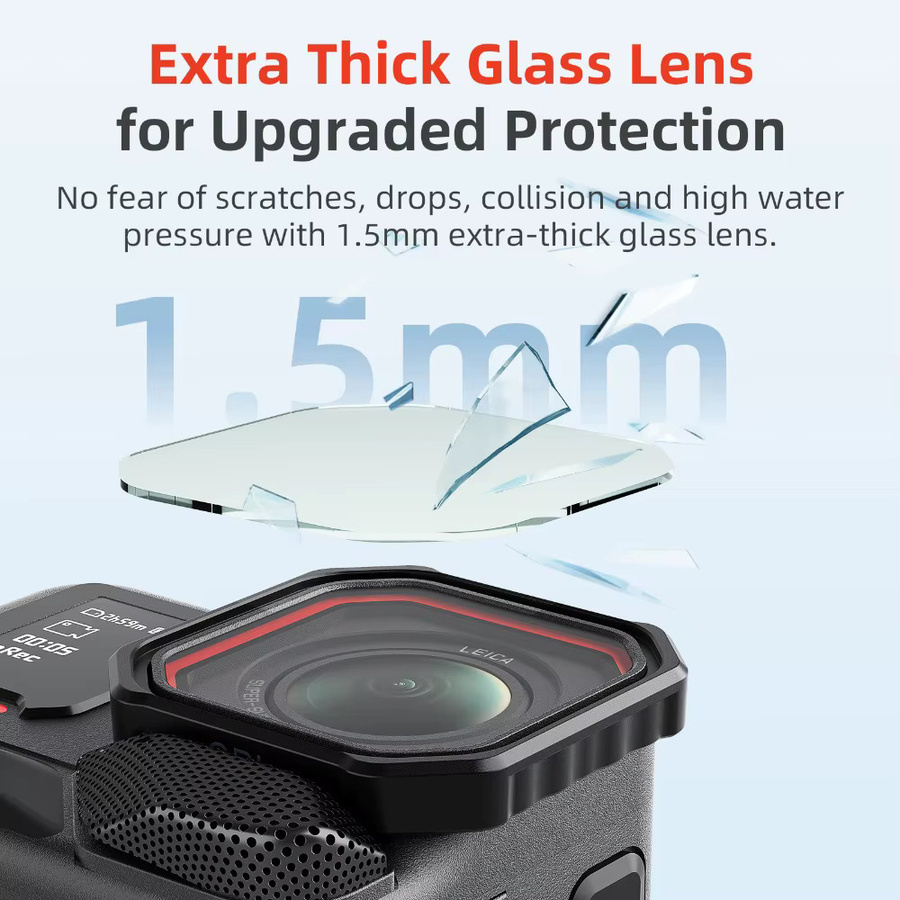 aMagisn Kamera-Einbaulinsenfilter für Insta360 Ace Pro 2 und AcePro, UV CPL ND8 ND16 ND32 ND64 Linsenschutzfilter Zubehör, Schwarz - Bild 3