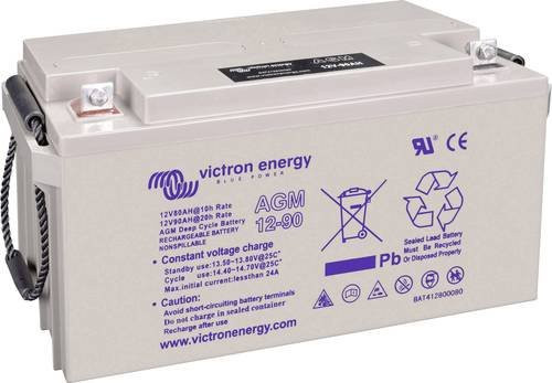 Victron Energy Blue Power Solarakku 12 V 90 Ah Blei-Gel mit M8-Schraubanschluss B/H/T: 35 x 18,3 x 16,7 cm - Bild 1