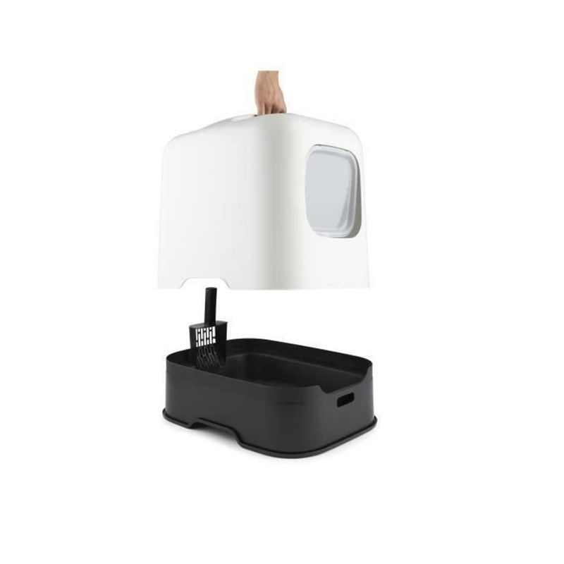 Rotho Katzentoilette Biala in Weiß, B/T/H: 44,3 x 39,5 x 51 cm - Bild 3