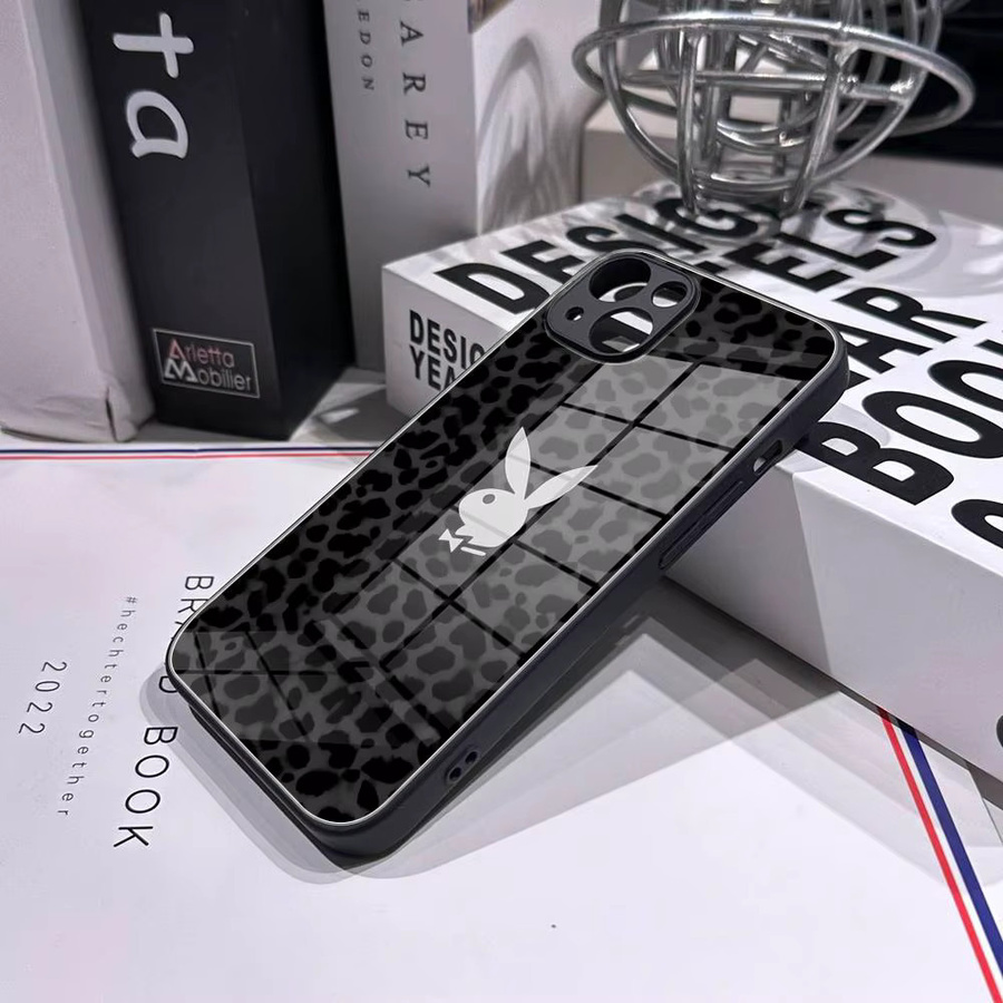 Playboy Leopard 2-in-1 Handyhülle für iPhone 17 16 15 14 13 Pro Max Air 16e mit Flower Design in Schwarz - Bild 4
