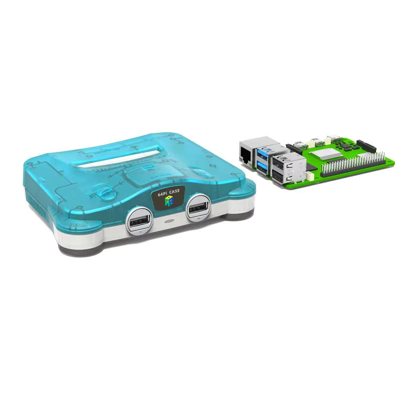Retroflag N64Pi Gehäuse für Raspberry Pi 5 mit zwei USB-Anschlüssen und SD-Kartenslot im Retro-Design - Bild 2