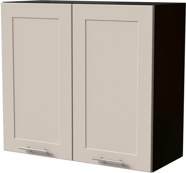 Feldmann-Wohnen Hängeschrank Oslo modern in Schwarz und Kaschmir Matt, B/T/H: 80 x 32,5 x 72 cm - Bild 1