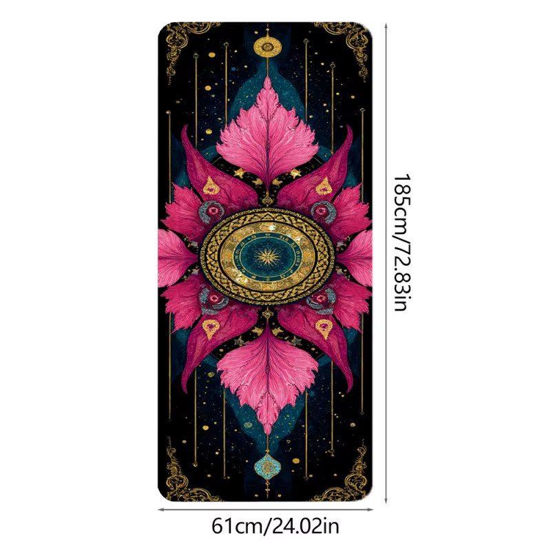 VIKAMA Yoga-Matte Pink Lotus Mandala, rutschfeste Meditationsmatte für Pilates und Fitness in Pink und Multicolour - Bild 4