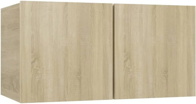 vidaXL 2-tlg. TV-Schrank-Set Sonoma-Eiche in Beige aus Holzwerkstoff, B/T/H: 60 x 30 x 30 cm und 80 x 30 x 30 cm - Bild 1