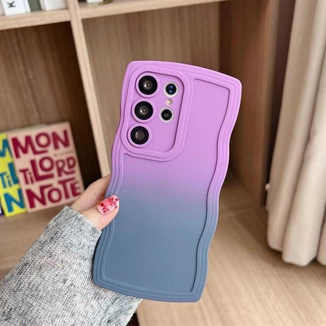 Samsung Handyhülle mit Wellen-Armband und Ständer für Galaxy S23 S24 S25 S26 Ultra S21 S22 Plus S20 FE in verschiedenen Farben - Bild 1
