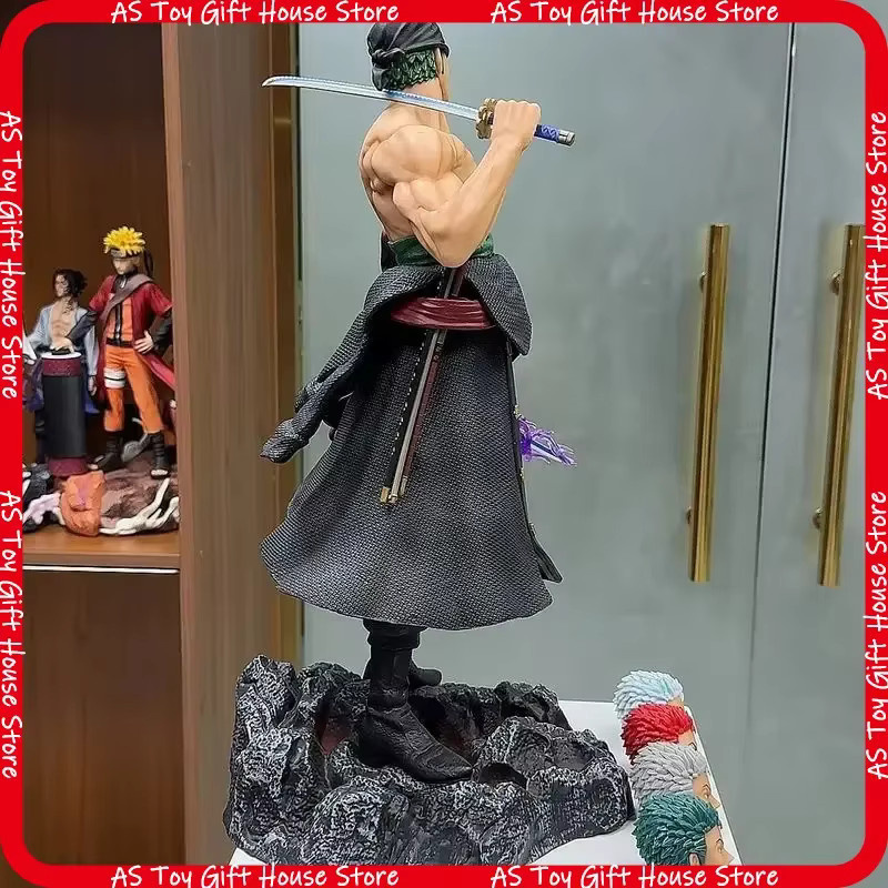 Bandai One Piece Roronoa Zoro Sammlerfigur, 50cm, 5 Austauschbare Köpfe - Bild 2