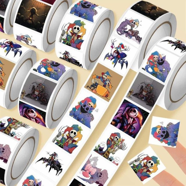 500 Stück Poppy Playtime Kawaii Sticker Set mit bunten Cartoon-Charakteren für DIY Graffiti und Handyhüllen - Bild 1