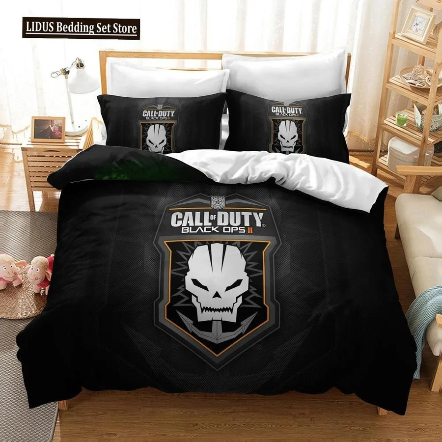 Call Of Duty Warzone Bettwäscheset mit 3D-Druck in Schwarz, Single Bettbezugset B/H: 135 x 200 cm - Bild 1