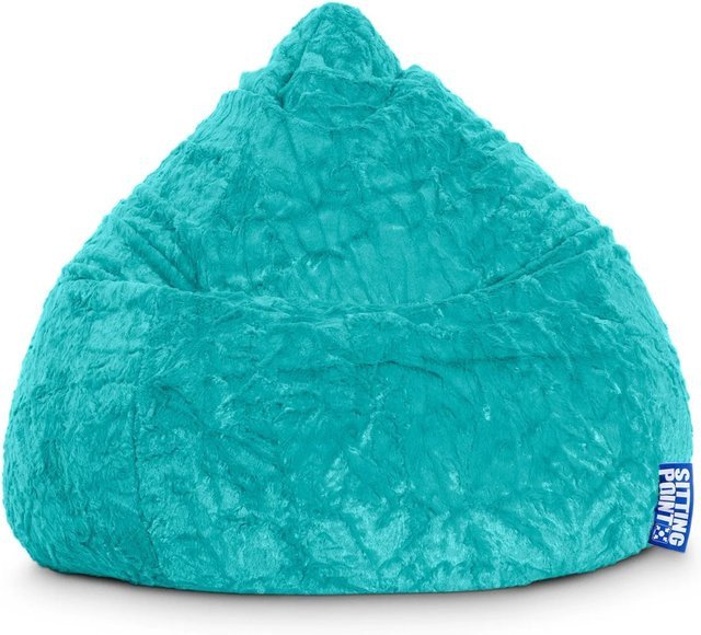 Sitting Point Sitzsack Fluffy XL aus Microfaser in Türkis, B/H: 70 x 110 cm - Bild 1