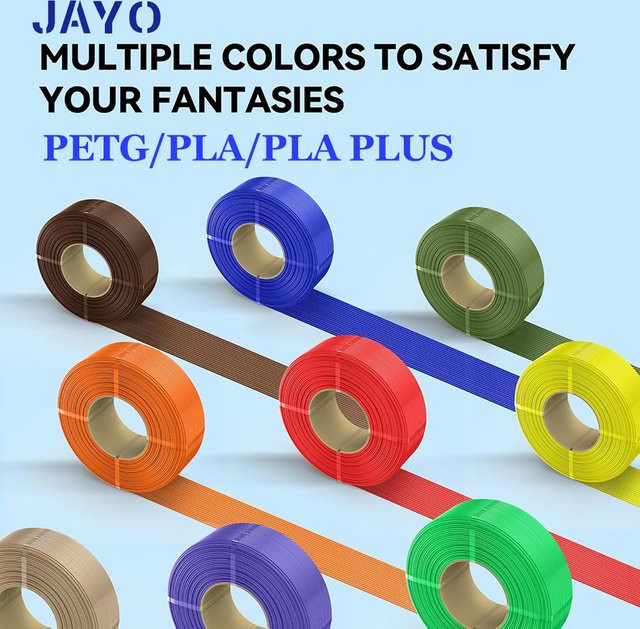 JAYO PLA Plus Filament 1,75 mm für FDM 3D-Drucker, Weiß, 5 Rollen Nachfüllfilament für wiederverwendbare Spulen und Bambu Lab kompatibel - Bild 1
