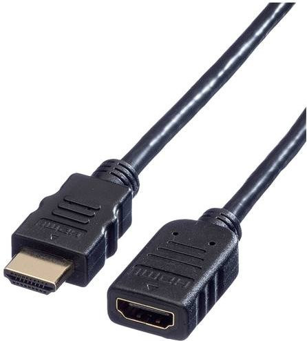 Value HDMI Verlängerungskabel HDMI-A auf HDMI-A, 4K UHD, geschirmt, Schwarz, 5,00 m - Bild 1