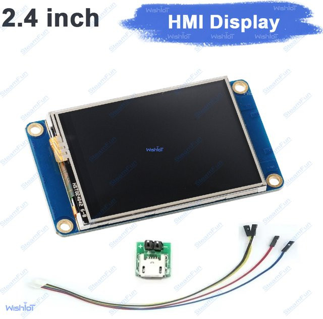 Nextion Smart LCD-Anzeigemodul NX3224T024 mit 2,4 Zoll resistivem Touchscreen und UART-Schnittstelle in Blau für Arduino, Raspberry Pi und ESP8266 - Bild 1
