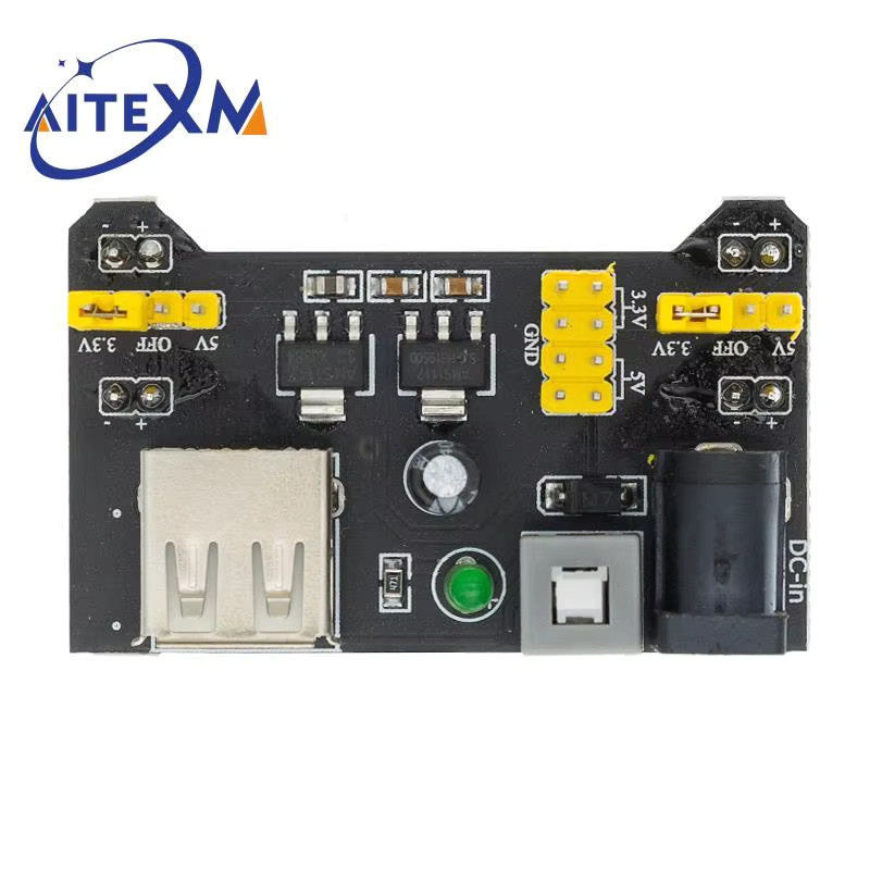AITEXM ROBOT MB-102 Steckbrett Power Module Kit mit 65 flexiblen Überbrückungskabeln für 3,3 V und 5 V - Bild 2