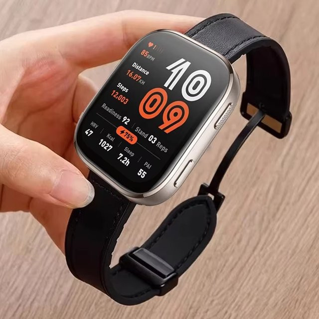CRESTED Uhrenarmband Silikon, Schwarz, Amazfit Bip 6, Bip 5 - Bild 1