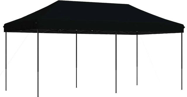 vidaXL Party-Zelt Schwarz aus Oxford-Stoff und Stahl, B/T/H: 580 x 292 x 315 cm - Bild 1