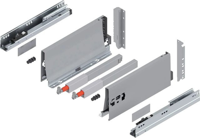 Blum D-Reling K Tandembox antaro Vollauszug Grau, 1 Paar, Tiefe: 270 mm, Tragkraft: 30 kg - Bild 1