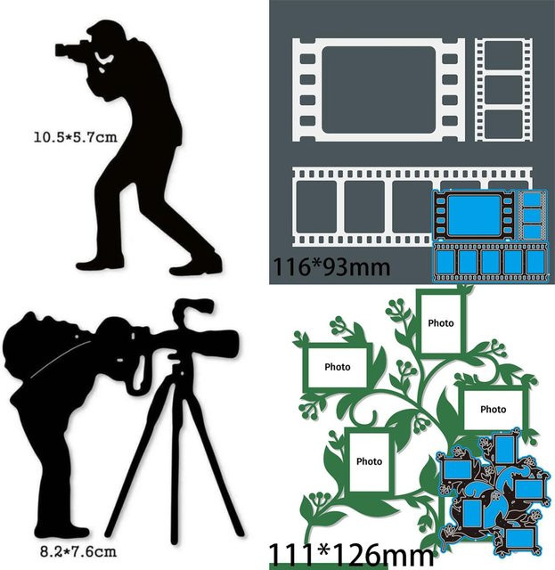 Metall-Schneidwerkzeug für Fotorahmen und Bastelarbeiten als Stanzschablone für Papier und Handwerk - Bild 1
