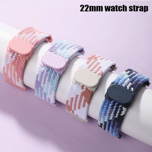 Uhrenarmband Nylon, geflochten, 22 mm, Unisex - Bild 1