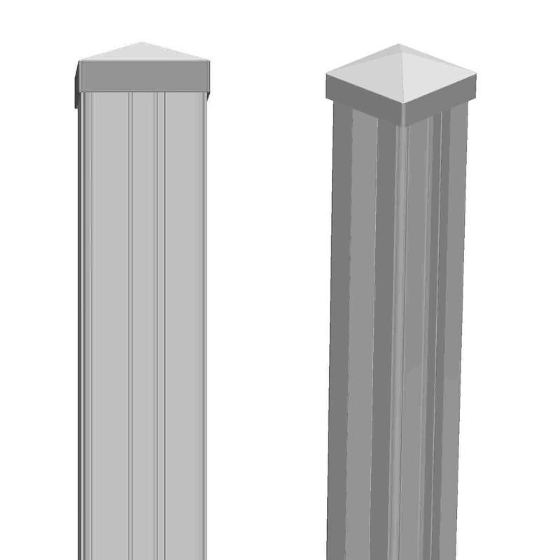 Pfosten ALASKA T&J weiß aus PVC für die Bodenmontage Höhe: 240 cm, Breite: 11,7 cm, Tiefe: 11,7 cm - Bild 1