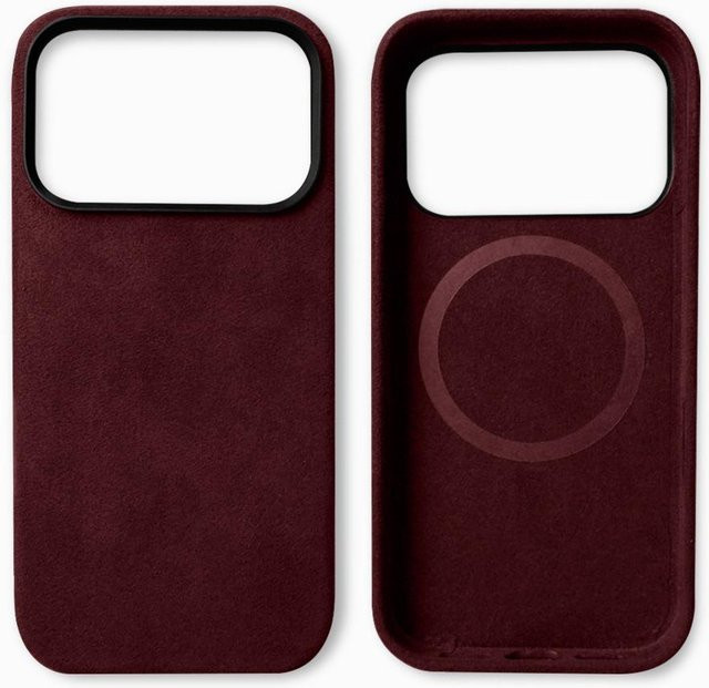 Market-5 Alcantara Magnetische Hülle mit MagSafe für iPhone 17 Pro, iPhone 17 Pro Max und iPhone 17 Air in Rot - Bild 1