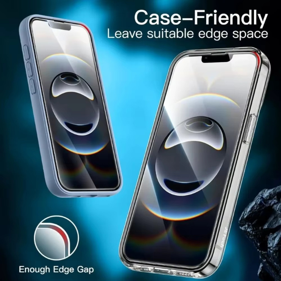 6-in-1 Displayschutz aus gehärtetem Glas mit Kameraobjektivschutz für iPhone 17 16 15 14 13 12 11 Pro Max und 17Air, transparent - Bild 5