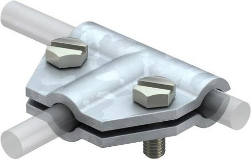 OBO Bettermann Montagezubehör 5311101 245 8-10 FT aus Stahl in Silber, 10 Stück - Bild 1