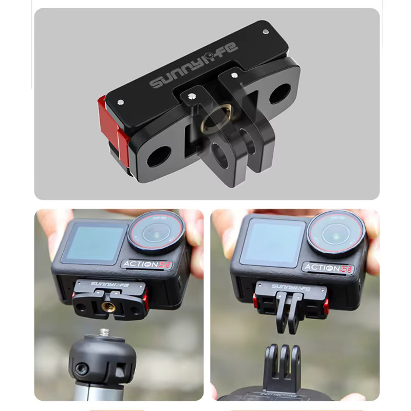 DJI Motorrad-Windschutzscheiben-Halterungsklemme mit OSMO 360 Schnellwechselbasis für Osmo Action 5 Pro, Action 4 und Action 3 in Schwarz - Bild 6