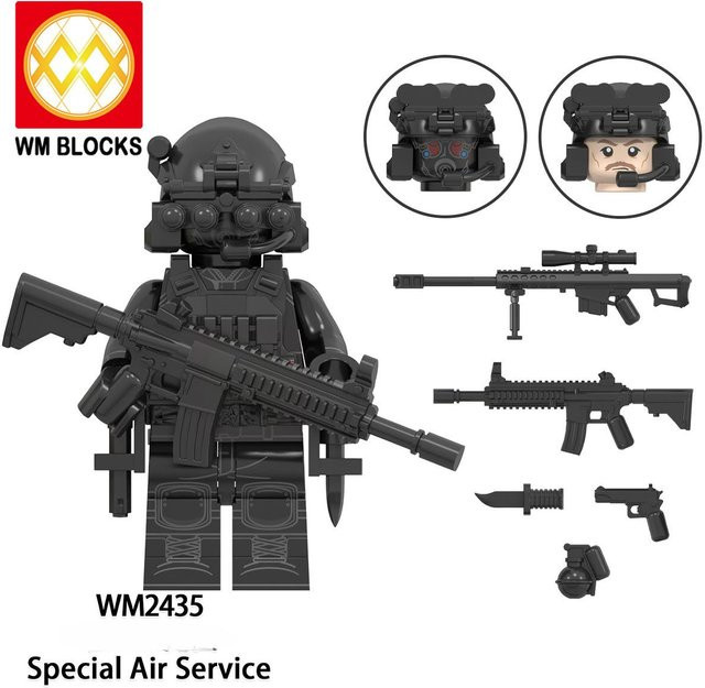 Special Forces Mini Actionfiguren Navy Seals SWAT KSK, Bausteine, schwarz, ab 6 Jahren - Bild 1