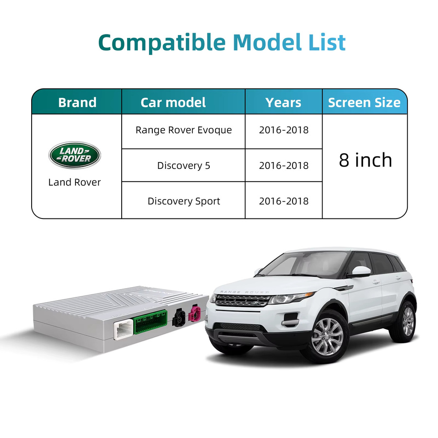 LEXXSON Drahtlose CarPlay und Android Auto Retrofit Kit Decoder Box für Land Rover Evoque und Discovery 5, Schwarz - Bild 6