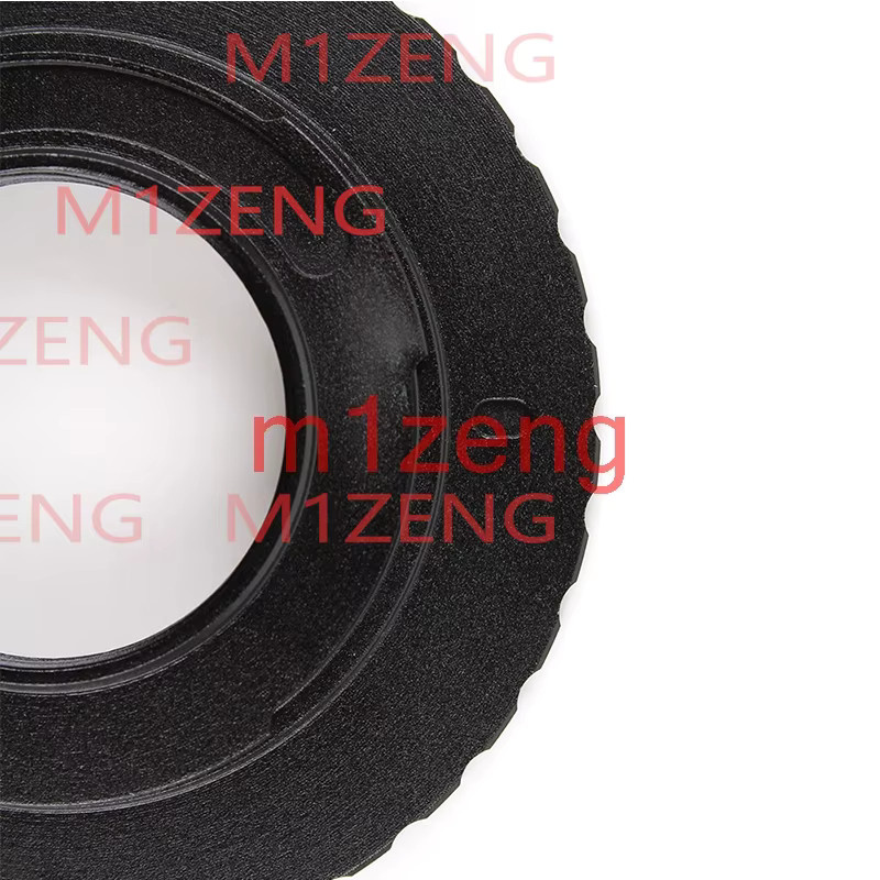 M42-zu-C-Adapterring in Schwarz zur Montage von M42/C CCTV-Objektiven an Olympus und Panasonic Micro Four Thirds Kameras wie GH4, GH5, GM1, GX7, GX9, GF10, EM1 und EM10 - Bild 3