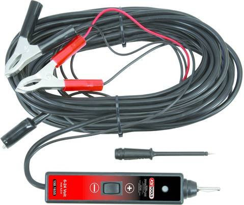KS Tools Funktionsprüflampe 6-24V DC mit 25 Meter Kabel in Schwarz - Bild 1