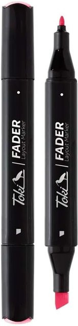 Toki Marker Fader Permanent Marker mit Keilspitze in Deep Red und 66 Farben - Bild 1