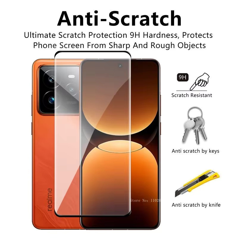 6 in 1 Kamera-Schutzfolie aus gehärtetem Glas für Realme GT 7 Pro, 3D gebogene Vollabdeckung, transparent - Bild 3