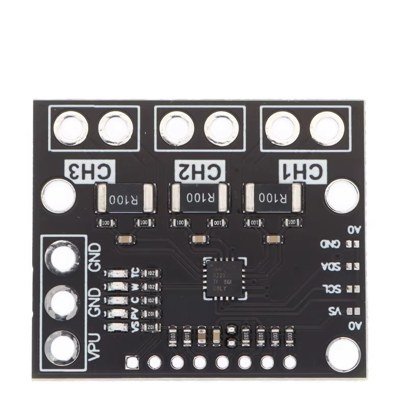 SAMIROB Ina3221 Dreifach-Kanal-Modul zur High-Side-Messung mit Shunt- und Bus-Spannungsmonitor, I2C- und SMBus-kompatibel, Schwarz - Bild 2