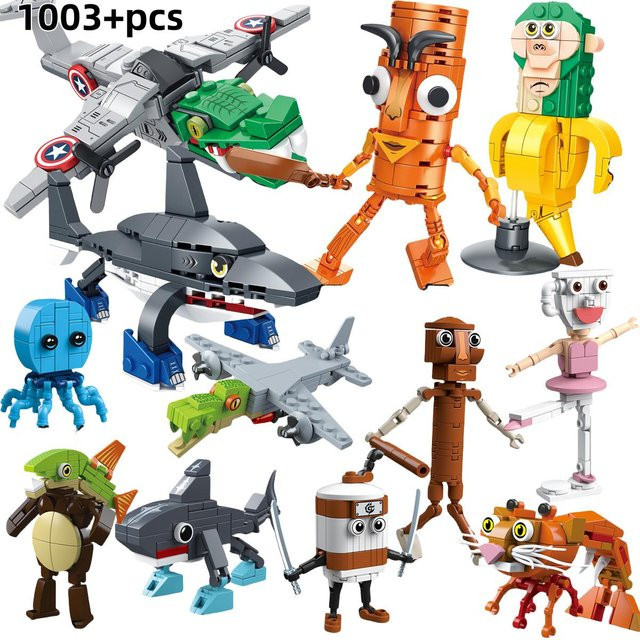 SharkBricks Tung Tung Sahur Brainrot Tiere Bausteine - Bild 1