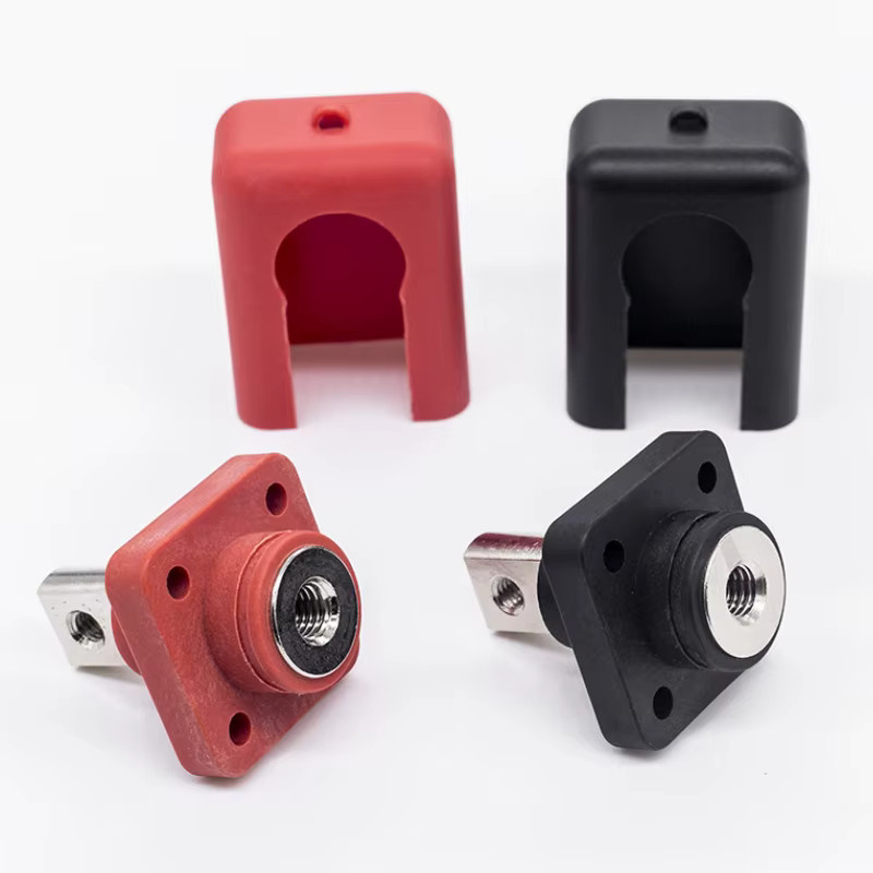 Batterieklemmen Set für 200A Energiespeicher mit M8 M6 M4 Crimp-Schrauben aus vernickeltem Kupfer in Rot und Schwarz - Bild 2