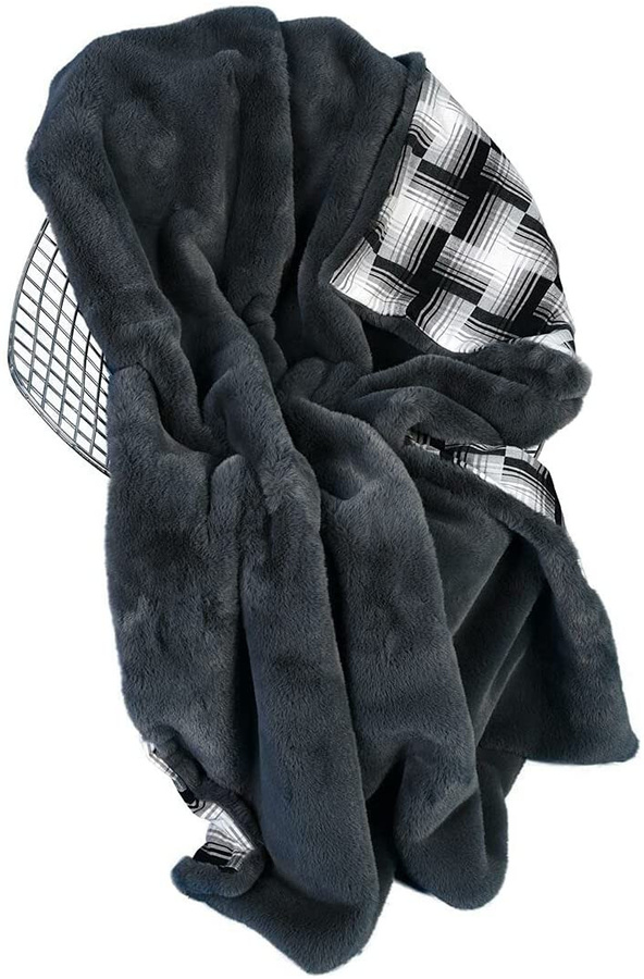 STAR HOME Webpelzdecke Amala Kuscheldecke aus Faux Fur in Anthrazit Grau B/B: 130 x 170 cm - Bild 1