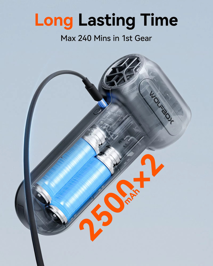 WOLFBOX DF60 Kabelloser Luftstaubsauger mit 110000 RPM und 3 einstellbaren Stufen für Auto, Zuhause und Outdoor - Bild 2